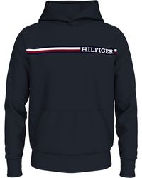 Tommy Hilfiger - Kapuzensweatshirt BT-CHEST STRIPE HOODY-B Große Größen mit Logoprägung - Lyst