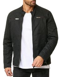 Redbridge - Bikerjacke robuste Bickerjacke mit Reißverschluss und kurzem Stehkragen auch in groß Größen erhältlich - Lyst