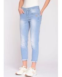 Gang - Relax-fit-Jeans 94AMELIE CROPPED mit Abriebeffekten - Lyst