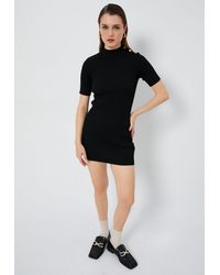 Koton - Bodykleid Midi Länge Bodycon Kleid - Lyst