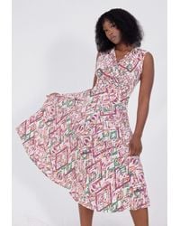 YC Fashion & Style - Sommerkleid mit Allover-Druck, V-Ausschnitt Basic - Lyst
