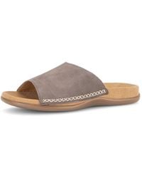 Gabor - Pantolette Sommerschuh, Schlüpfschuh Mit Kontrastnähten - Lyst
