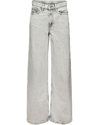 Esprit - High-waist- Retro-Jeans mit hohem Bund und weitem Bein - Lyst