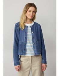 S.oliver - Funktionsjacke Verkürzte Denimjacke mit aufgesetzten Taschen - Lyst