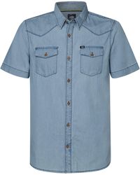 Petrol Industries - T- Men Shirt Short Sleeve Denim - Lyst