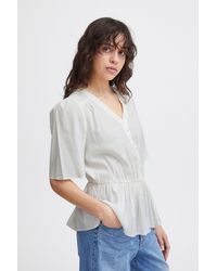 Ichi - Kurzarmbluse IHCINOMA SS sommerliche Bluse mit Volants - Lyst