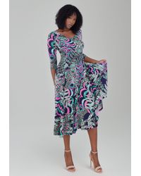 YC Fashion & Style - Sommerkleid mit V-Ausschnitt– Elegant & Bequem Alloverdruck - Lyst