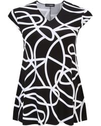 Doris Streich - Tunika Long-Shirt Grafik-Print mit modernem Design - Lyst
