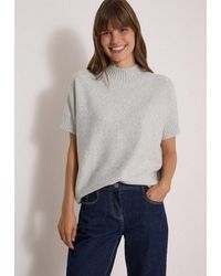 Cecil - Strickpullover Kurzarm Dolman Pullover Mit Turtle Neck Sommer-Pullover - Lyst