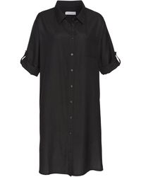 Lascana - Longbluse aus leichter Webware mit Leinenanteil, luftiges Blusenkleid - Lyst