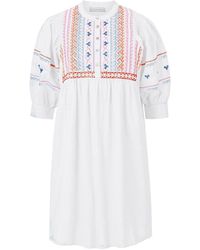 Rich & Royal - Sommerkleid mini dress with embroidery organic, white - Lyst