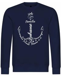 deinshirt - Rundhalspullover Pullover Liebe Familie Anker Mit Print Motiv, Grafik - Lyst