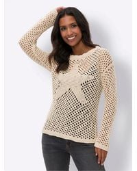 heine - Strickpullover Pullover Langarm Ajourstrick - Lyst