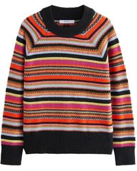 Next - Rundhalspullover Gemusterter Premium-Pullover aus 100 % Lammwolle (1-tlg) - Lyst