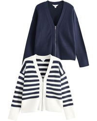 The Set - Strickjacke Cardigans mit Reißverschluss, 2er-Pack (2-tlg) - Lyst