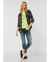 Street One - Langarmbluse Hemdbluse mit Karomuster - Lyst