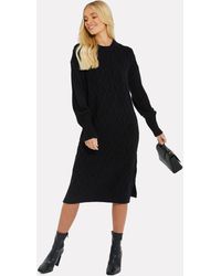 Threadbare - Jerseykleid THB Harley Cable Knit Midi (1-tlg) im schlichten Design - Lyst