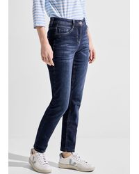 Cecil - Slim-fit-Jeans in mittelblauer Waschung - Lyst