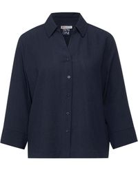 Street One - Blusenshirt LTD QR crepe shirtcollar blous - Lyst
