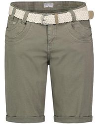 Sublevel - Shorts Damen Bermudas Kurze Hose Baumwolle Jeans Sommer Chino Stoff Leichte Bermuda Mit Stretchkomfort Und Flechtgürtel - Lyst