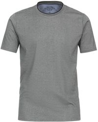 Redmond - Rundhalsshirt T-Shirt XXL pflegeleicht Piqué grau melange - Lyst