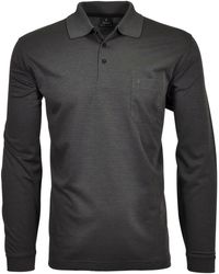 RAGMAN - T-Shirt Polo button fineliner LS - Lyst