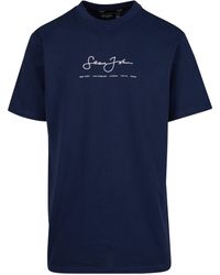 Sean John - T-Shirt JM-TE012-092-007 Classic Logo Essential Tee dark blue (1-tlg) - Lyst