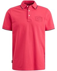 PME LEGEND - T-Shirt Short sleeve polo Stretch pique pa, Paradise Pink - Lyst