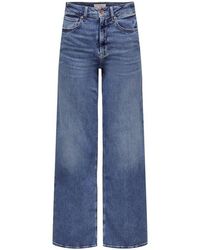 ONLY - Slim-fit-Jeans ONLMADISON BLUSH HW WIDE DNM CRO372 - Lyst