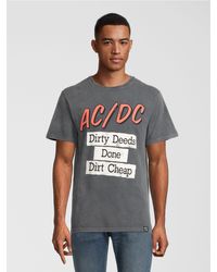 Re:Covered - T-Shirt ACDC Dirty Deeds Done Cheap Washed Grey im zeitlosen Design - Lyst