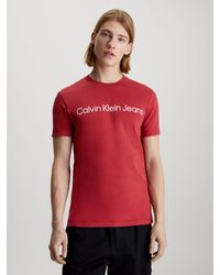 Calvin Klein - Schmales Logo-T-Shirt - Lyst