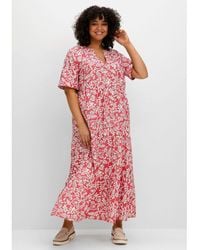 Sheego - Maxikleid Große Größen mit grafischem Alloverprint - Lyst