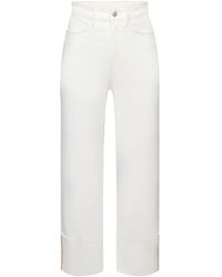 Esprit - 7/8-Jeans Aufschlagjeans – gerade Passform, sehr hoher Bund - Lyst