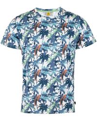 ROADSIGN australia - T-Shirt Tropical Haven (1-tlg) mit Palmen All-Over-Print und Rundhalsausschnitt - Lyst