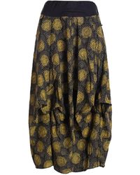 Vishes - Maxirock Langer Ballon- Pump- Baumwolle Blüten-Muster Retro Style, Sweat-Rock - Lyst