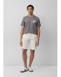S.oliver - Bermudas Phoenix: Strukturierte Chino-Shorts mit Elastikbund Ziernaht - Lyst