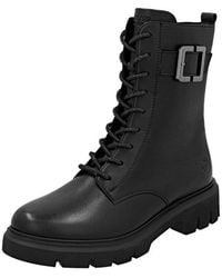 Remonte - Schnürboots Stiefelette, Boots, Profilsohle, Blockabsatz Mit Zierschnalle - Lyst