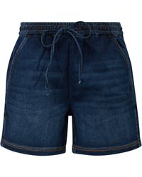QS - Shorts Jeans-Short / Mid Rise / Elastikbund Label-Patch - Lyst