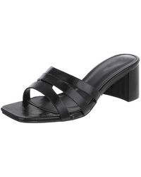 Ital-Design - Damen Pantolette Mit Blockabsatz Und Breiten Riemen Pantolette (91971121) Blockabsatz Sandalen & Sandaletten - Lyst