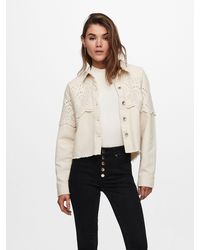 ONLY - Kurzjacke ONLELENA CROCHET JACKET NC OTW - Lyst
