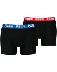 PUMA - Boxershorts Everyday Basic Boxers 2P (Packung, 2Er Pack) Mit Webbund - Lyst
