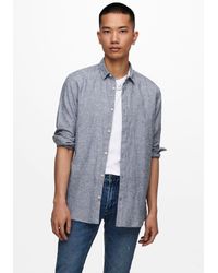 Only & Sons - Langarmhemd ONSCAIDEN LS SOLID LINEN SHIRT NOOS - Lyst