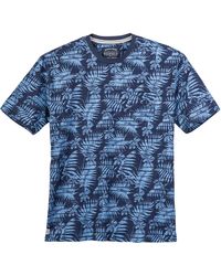 Redfield - Rundhalsshirt XXL T-Shirt Alloverprint denimblau floral - Lyst