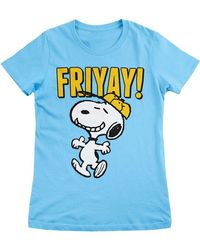PEANUTS Worldwide LLC - T-Shirt Snoopy Friyay Girly Tee - Lyst