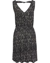 S.oliver - Druckkleid mit Zierband hinten, kurzes Sommerkleid im Alloverdruck, Strandkleid - Lyst