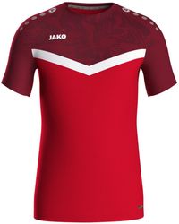 JAKÒ - Kurzarmshirt T-Shirt Iconic rot/weinrot - Lyst