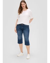 S.oliver - Stoffhose Jeans-Capri / Regular Fit / Mid Rise / Slim Leg - Lyst