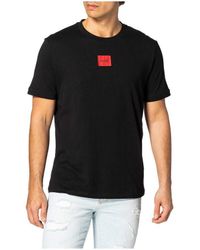 HUGO - T-Shirt uni regular fit (1-tlg) - Lyst
