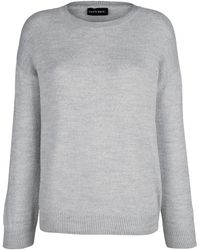 Laura Kent Pullover mit überschnittener Schulter - Grau