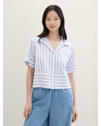 Tom Tailor - Kurzarmbluse Hemdbluse mit Streifenmuster - Lyst